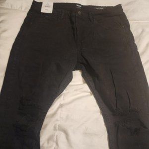 Black Distressed Skinny Jeans